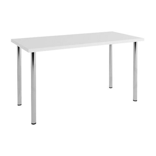 Стол высота 75 см. Стол Даймонд MK-7303-WT раскладной 90х160(200)х75 см белый. Письменный стол на хромированных ножках. Белый стол на хромированных ножках. Стол на хромированной ножке.