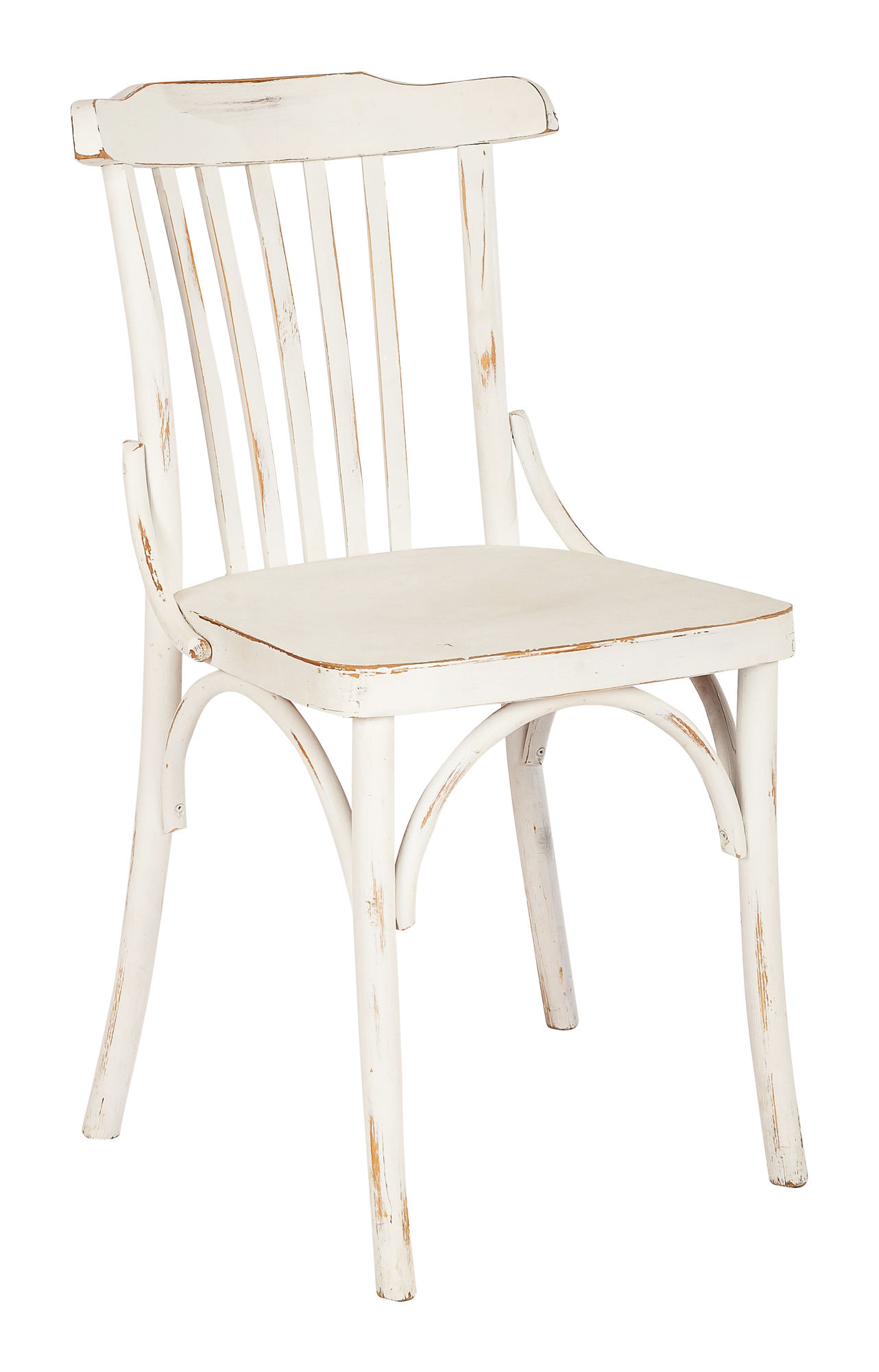 Белые стулья из дерева для кухни