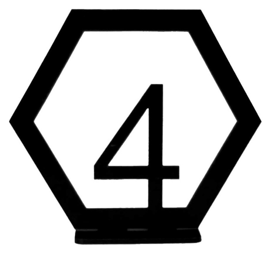 Номерок Ромб чёрный