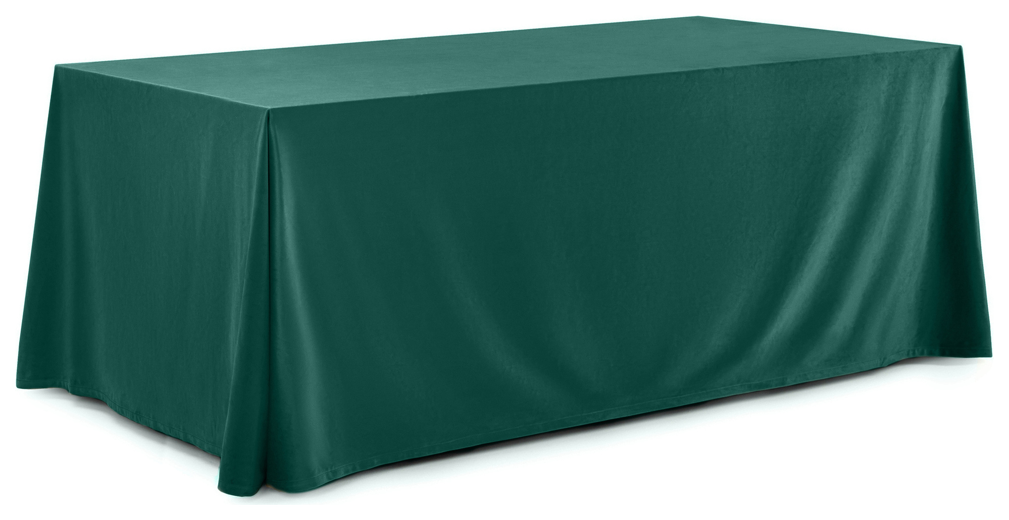 Скатерть прямоугольная широкая бархатная изумрудная