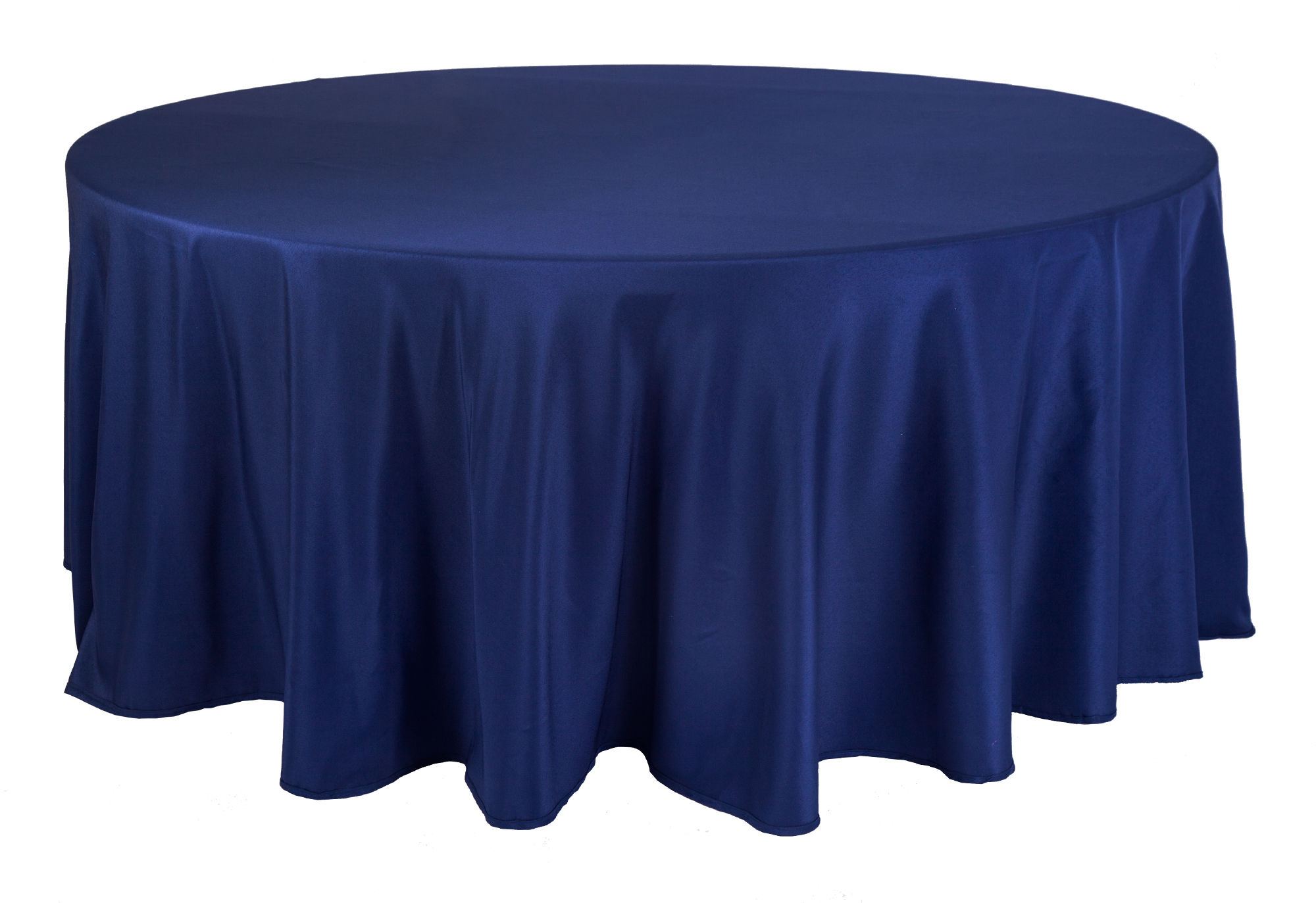 Синяя скатерть на столе